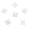 6Pcs 925 Sterling Silver Hollow Initial Beads STER-TA0001-53N-2