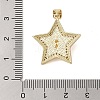 Brass Micro Pave Clear Cubic Zirconia Pendants KK-I712-30G-3