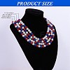 Polymer Clay Rhinestone Round Beaded Necklaces NJEW-SW00049-07-2