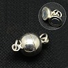Brass Magnetic Clasps with Loops KK-MC022-S-NF-1