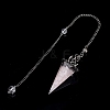 Natural Rose Quartz Pointed Dowsing Pendulums PW-WGD4C0F-13-1