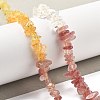 Natural Quartz Crystal & Strawberry Quartz & Citrine Beads Strands G-L610-A24-01-2