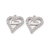 Brass Micro Pave Clear Cubic Zirconia Charms KK-E068-VF187-2