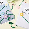 7Pcs 7 Colors Polyester Crochet Flower Bookmarks AJEW-CA0004-54-5