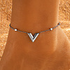 304 Stainless Steel Link Chain Anklet for Women WG34D3C-01-1
