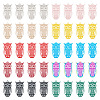 40Pcs 10 Colors Spray Painted 430 & 201 Stainless Steel Filigree Pendants STAS-TA0001-98-12