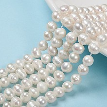 Natural Cultured Freshwater Pearl Beads Strands X-PEAR-N013-07C