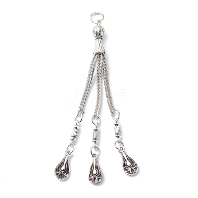 Tibetan Style Alloy Curb Chain Tassel Big Pendants FIND-I025-01E-1
