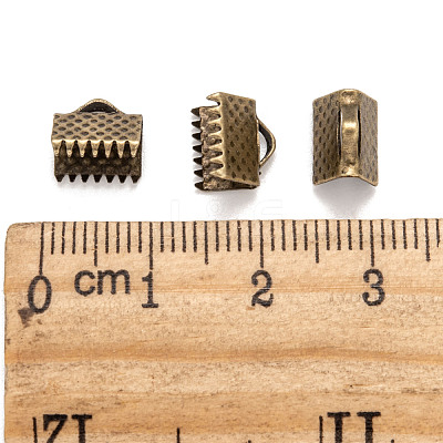 Iron Ribbon Crimp Ends E004Y-AB-1