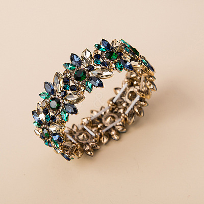 Alloy Rhinestone Bangles for Women FS-WG52675-01-1