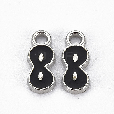 Rack Plating Alloy Enamel Pendants ENAM-N053-43-RS-1