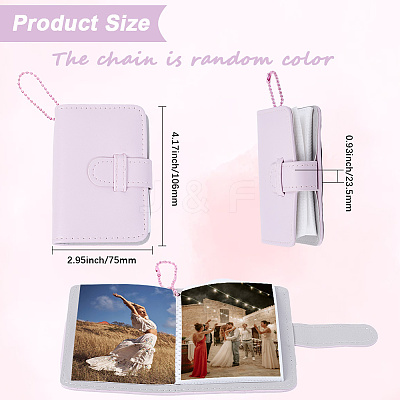 PU Mini Photocard Holder Book AJEW-WH20060-22A-1