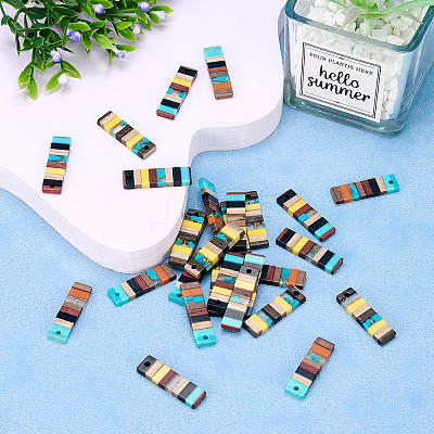 Translucent Resin & Walnut Wood Pendants RESI-TAC0017-47-A04-1