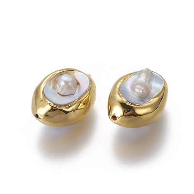 Natural Baroque Pearl Cultured Freshwater Pearl Beads PEAR-F011-23G-1