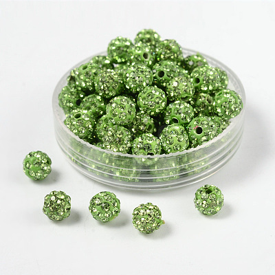 Polymer Clay Rhinestone Beads RB-A053-6mm-07-1