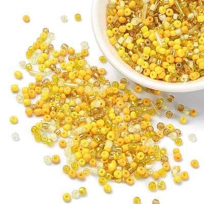 Opaque & Transparent Inside Colours Glass Seed Beads SEED-YW0002-17D-1
