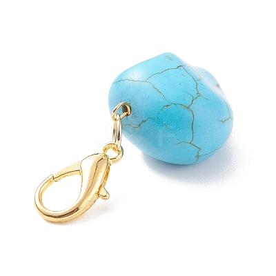 Synthetic Howlite Pendants Decorations HJEW-JM00634-1