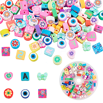 90~120Pcs 6 Style Handmade Polymer Clay Beads CLAY-PH0001-39-1