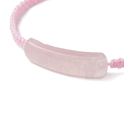 Adjustable Tube Natural Gemstone Braided Bracelets for Women BJEW-JB11006-05-1