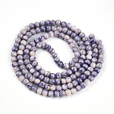 Baking Paint Glass Beads Strands X-DGLA-N003-6mm-C08-1