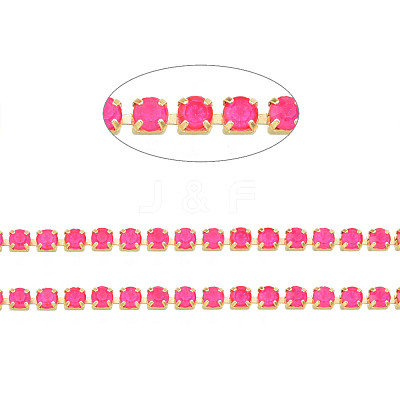 Brass Rhinestone Strass Chains CHC-N017-003B-B05-1