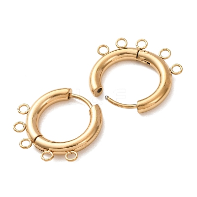 304 Stainless Steel Hoop Earring Findings STAS-D183-02F-G-1