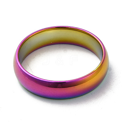 Ion Plating(IP) 304 Stainless Steel Flat Plain Band Rings STAS-I160-B-18mm-M-1