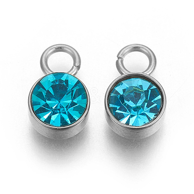 Glass Rhinestone Charms STAS-F189-P01-1