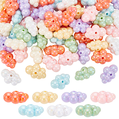 70Pcs Opaque Acrylic Beads OACR-UN0001-16-1