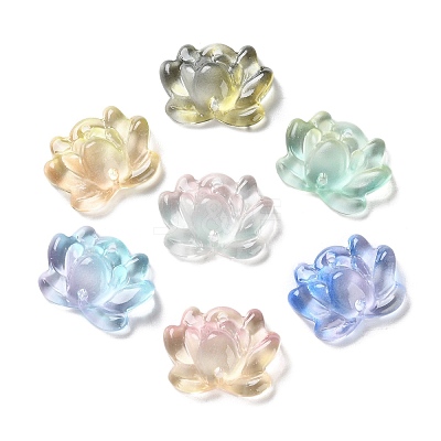 Transparent Glass Connector Charms GLAA-A015-01D-1