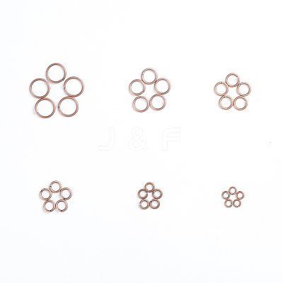 Brass Open Jump Rings KK-JQ0001-01R-1