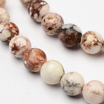 Natural Magnesite Beads Strands TURQ-P027-22-4mm-1