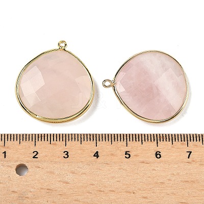 Natural Rose Quartz Pendants G-B009-07G-B-1