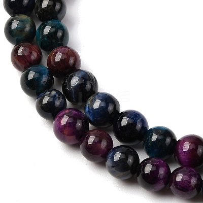 Grade AB Natural Tiger Eye Beads Strands X-G-F591-18-6mm-06-1
