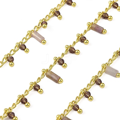 Handmade Brass Column Link Chains CHC-L053-12G-01-1