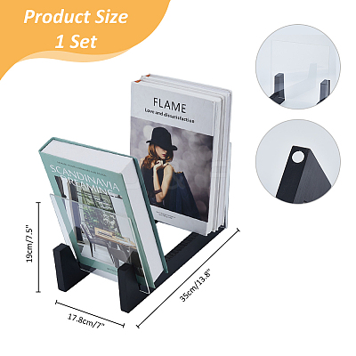 Foldable Acrylic Record Album Display Stands ODIS-WH0086-118B-1