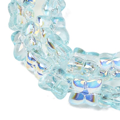 Transparent Glass Beads Strands GL-CBAAE04-02F-1
