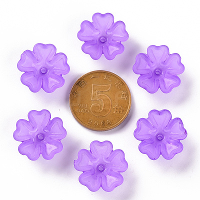 Transparent Frosted Acrylic Bead Caps MACR-S371-04A-747-1
