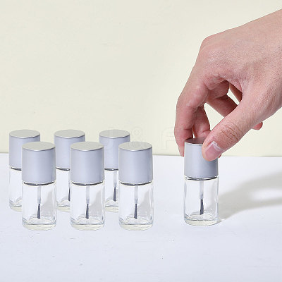 Transparent Glass Nail Polish Empty Bottle MRMJ-WH0082-29A-1