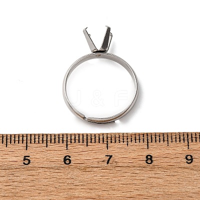 304 Stainless Steel Cuff Ring Components STAS-D372-01P-06-1
