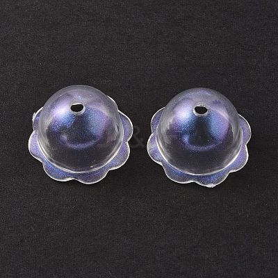 Transparent Acrylic Bead Caps X-OACR-P007-46-1