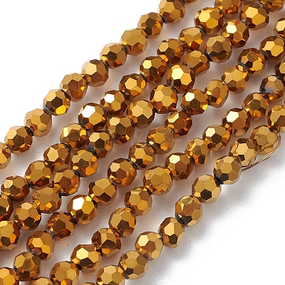 Electroplate Glass Beads Strands LS-EGLA-K015-10D-1