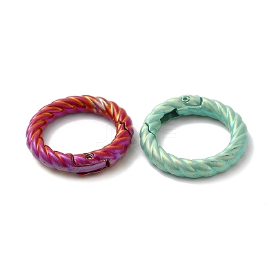 Spray Painted Alloy Spring Gate Ring PALLOY-H131-09-1