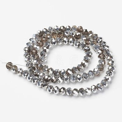 Electroplate Glass Beads Strands X-GR6MMY-01S-1