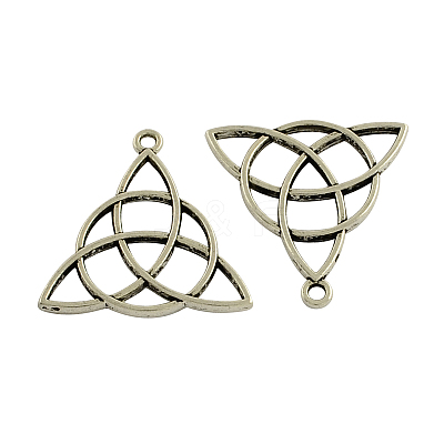 Tibetan Style Alloy Pendants TIBEP-19367-AS-RS-1