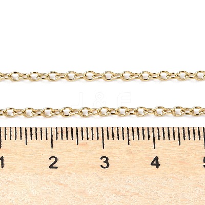 Trendy Unisex 304 Stainless Steel Cable Chain Necklaces NJEW-L043-16G-1
