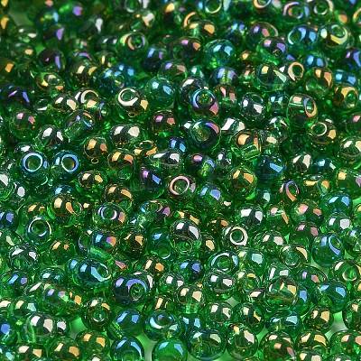 6/0 Inside Colours Fringe Glass Seed Beads SEED-A034-03G-1