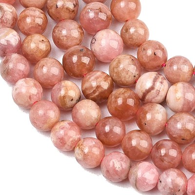 Natural Rhodonite Beads Strands G-Z153-A01-6mm-1