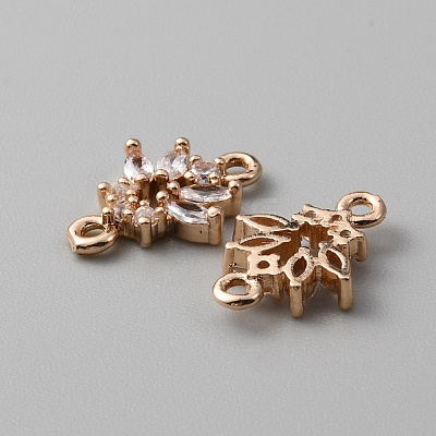 Brass Crystal Rhinestone Connector Charms KK-WH0044-97-1