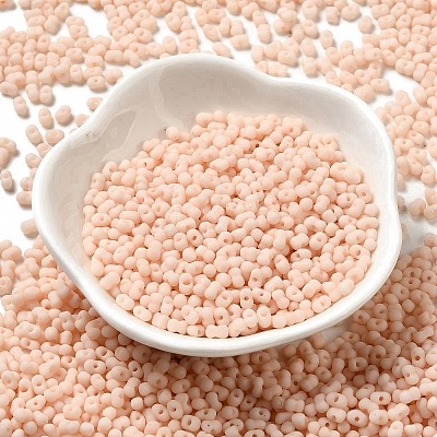 Glass Frosted Seed Beads SEED-K009-05B-07-1